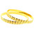 LADIES LASER CUT FLAT BANGLES FEATURING A EASY SLIP-ON - 22K YELLOW GOLD - PAIR OF 2