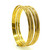 LADIES LASER CUT FLAT BANGLES FEATURING A EASY SLIP-ON - 22K YELLOW GOLD - SET OF 4