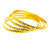 LADIES DIAMOND CUT FLAT BANGLES FEATURING A EASY SLIP-ON - 22K YELLOW GOLD - SET OF 4