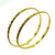 LADIES LASER CUT FLAT BANGLES FEATURING A EASY SLIP-ON - 22K YELLOW GOLD - PAIR OF 2-1707862137