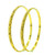 LADIES LASER CUT FLAT BANGLES FEATURING A EASY SLIP-ON - 22K YELLOW GOLD - PAIR OF 2-1707862137