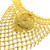 MUGLAI FLOWER DESIGN DIAMOND CUT NECKLACE SET - 22K YELLOW GOLD