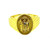 MENS BALAJI OVAL SHAPED RING FEATURING MEENAKARI - 22K YELLOW GOLD