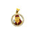 SAI BABA PENDANT FEATURING MEENAKARI AND CZ STONE - 22K YELLOW GOLD