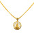 LAXMI JI PENDANT WITH CZ STONE - 22K YELLOW GOLD