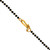 ANTIQUE MANGALSUTRA FEATURING ONYX BEADS AND RED STONE - 22K YELLOW GOLD