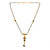 MANGALSUTRA NECKLACE FEATURING ONXY BEADS, DANGLING AND MEENAKARI - 22K YELLOW GOLD 