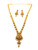 LONG NECKLACE SET FEATURING TRI COLOR AND FILIGREE WORK -22K YELLOW GOLD