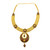 CHAND STYLE NECKLACE SET FEATURING MEENAKARI WORK - 22K YELLOW GOLD 