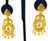 CHOKER NECKLACE SET FEATURING FILIGREE WORK - 22K YELLOW GOLD