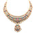 NAVRATNA NECKLACE SET - 22K YELLOW GOLD