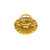 LADIES ANTIQUE DOME DESIGN ADJUSTABLE RING WITH KUNDAN - 22K YELLOW GOLD 