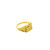 MENS FANCY RING FEATURING LASER CUT AND BRUSH FINISHING - 22K YELLOW GOLD 