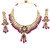 KUNDAN NECKLACE SET FEATURING BOX SETTING AND RUBY LITE, PEARL - 22K YELLOW GOLD 