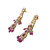 KUNDAN NECKLACE SET FEATURING BOX SETTING AND RUBY LITE, PEARL - 22K YELLOW GOLD 