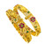 OPENABLE SCREW LAXMI BANGLE FEATURING RUBY AND EMERALD - 22K YELLOW GOLD  -1707877950