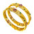 OPENABLE SCREW LAXMI BANGLE FEATURING RUBY AND EMERALD - 22K YELLOW GOLD  -1707877950