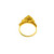 LADIES FANCY RING FEATURING FILIGREE WORK AND MEENAKARI - 22K YELLOW GOLD