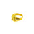 MENS SAI BABA RING FEATURING CZ STONE - 22K YELLOW GOLD 