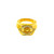 MENS TAMIL OM RING FEATUIRNG DULL FINISHING AND CZ STONE - 22K YELLOW GOLD 