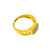 MENS SQUARE FACE C.Z STONE RING - 22K YELLOW GOLD 