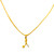 FANCY BABY GIRL PENDANT FEATURING CZ STONE - 22K YELLOW GOLD