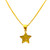 H INITIAL IN STAR SHAPE BABY PENDANT - 22K YELLOW GOLD 