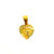 B INITIAL BABY PENDANT IN HEART SHAPE - 22K YELLOW GOLD