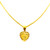 B INITIAL BABY PENDANT IN HEART SHAPE - 22K YELLOW GOLD