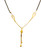 MANGALSUTRA NECKLACE FEATUIRNG ONXY BEADS IN TWO TONE - 22K GOLD