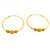 LADIES HOOPS WITH LASER CUT WORK AND BEADS - 22K YELLOW GOLD