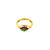 EMERALD AND RUBY STONE RING - 22K YELLOW GOLD