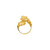 FLOWER DESIGN RING WITH LASER CUT - 22K YELLOW GOLD