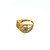 FANCY RING FEATURING C.Z STONES - 22K YELLOW GOLD