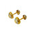 TWO-TONE TOP EARRING - 22K YELLOW GOLD