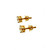 C.Z STONE TOP EARRINGS - 22K YELLOW GOLD