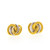 WESTERN DESIGN TOP EARRINGS FEATURING PUSH-PULL BACKS - 22K TWO TONE GOLD