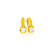 C.Z STONE TOP EARRINGS FEATURING FRENCH CLIPON BACKS - 22K YELLOW GOLD