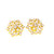 C.Z STONE TOP EARRINGS FEATURING PUSH-PULL BACKS - 22K YELLOW GOLD
