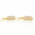 C.Z STONE & PEARLS TOP EARRINGS FEATURING FRENCH CLIPON BACKS - 22K YELLOW GOLD