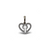 DUCHESNE PENDANT - SMALL HALF PAVE WHITE GOLD