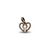 DUCHESNE PENDANT - SMALL HALF PAVE ROSE GOLD