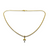 Cross Design Two-Tone Baby Pendant - 22K Gold