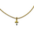 Cross Design Two-Tone Baby Pendant - 22K Gold