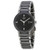 Rado Centrix Jubile R30942702 women’s Swiss automatic watch featuring a stainless steel case, black high-tech ceramic bracelet accents, black dial with diamond hour markers, sapphire crystal, and elegant luxury design.