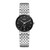 Rado Florence Classic Diamonds watch R48913733 featuring a black sunray dial with diamond hour markers, polished stainless steel case and bracelet, Swiss quartz movement, and sapphire crystal.