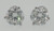 6.06 CTW lab grown round brilliant diamond stud earrings in 14K white gold front view