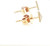 Diamond triangle stud earrings in 14K yellow gold showing secure push-back closure