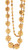 Close-up view highlighting the dimensional construction of the graduated 22K yellow gold beads, including raised circular motifs, recessed geometric sections, textured centers, and connecting gold links.