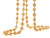 Detailed close-up of a 30-inch 22K yellow gold beaded necklace weighing 40.90 grams, featuring an elaborate assortment of textured, ribbed, lattice, openwork filigree, spherical, oval, and geometric gold beads. The alternating bead designs create a highly decorative handcrafted appearance, while polished and textured surfaces reflect light throughout the necklace. Additional images highlight the intricate bead patterns, connecting gold links, long necklace construction, and lobster clasp against a clean white background.